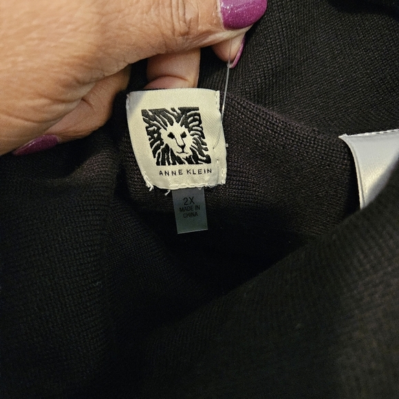 Anne Klein Plus-Size Poncho 2X - Chic, Oversized - Picture 5 of 6